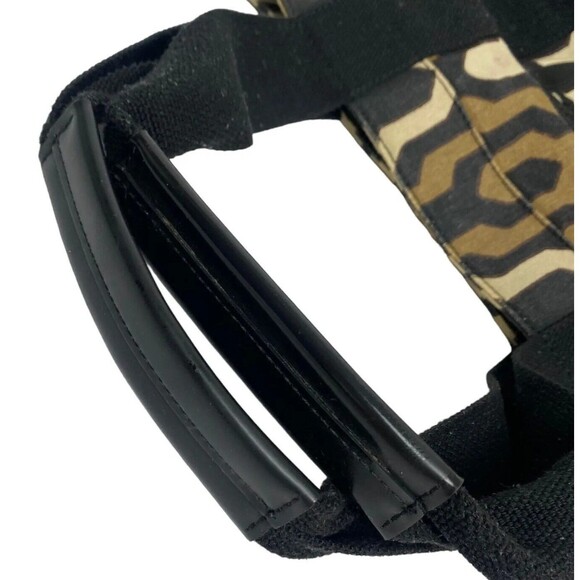 Tory Burch Ella Exotic Geometric Print Fabric Tote Hand Bag  Purse Shoulder Bag - Picture 4 of 15